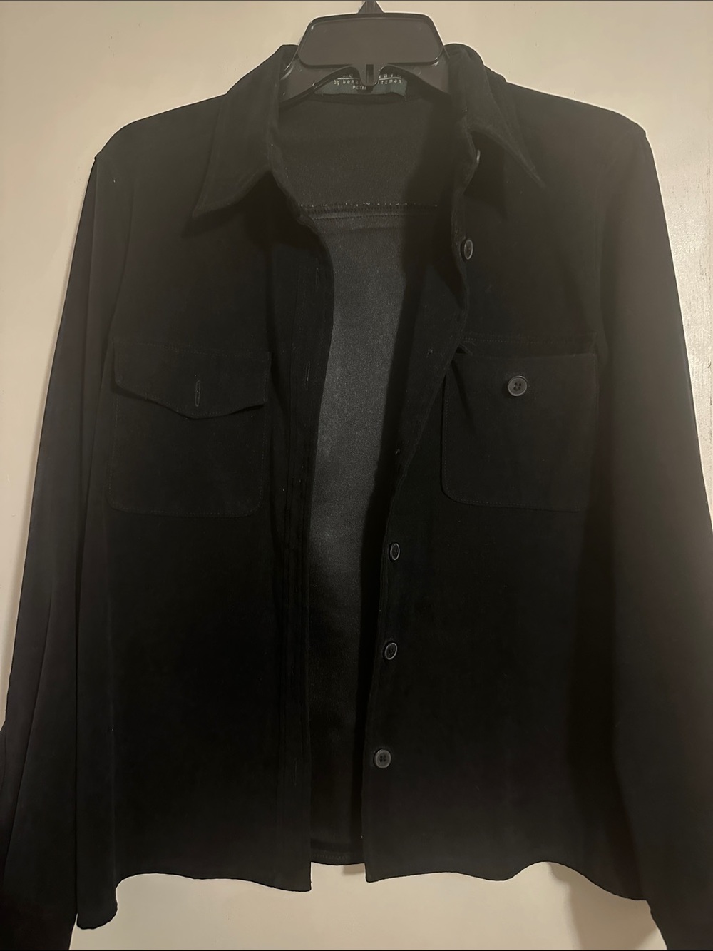 Harve Benard Women's Black Button-Down Shirt Jacket